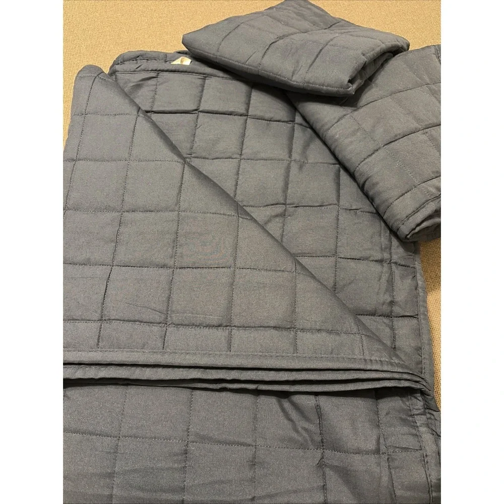 Ienjoy Home Navy King Quilted Modern Minimal Farmhouse 3-Piece Comforter Set‎